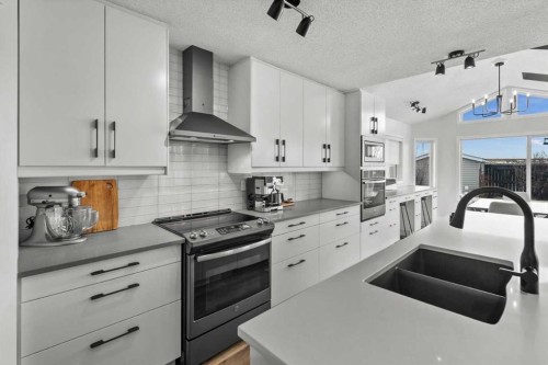 218 Coville Circle Ne, Calgary, AB - Indoor Photo Showing Kitchen With Double Sink With Upgraded Kitchen