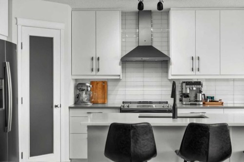 218 Coville Circle Ne, Calgary, AB - Indoor Photo Showing Kitchen With Upgraded Kitchen