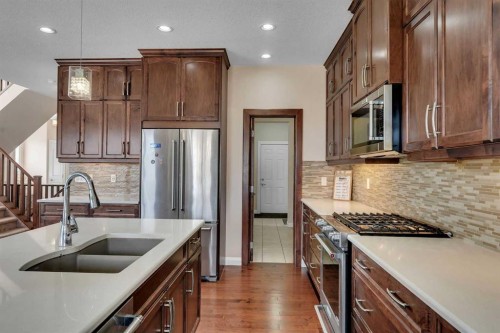 194 Redstone Park Ne, Calgary, AB - Indoor Photo Showing Kitchen With Stainless Steel Kitchen With Double Sink With Upgraded Kitchen