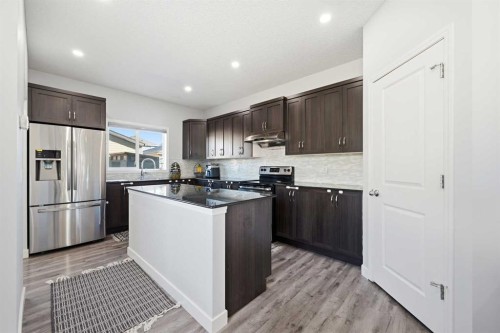 14 Skyview Point Road Ne, Calgary, AB - Indoor Photo Showing Kitchen With Stainless Steel Kitchen