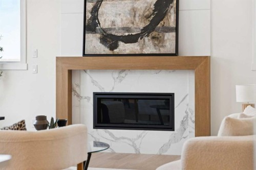 6 Westmount Point, Okotoks, AB - Indoor Photo Showing Living Room With Fireplace