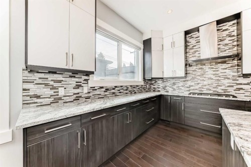 230 37 Street Nw, Calgary, AB - Indoor Photo Showing Kitchen With Upgraded Kitchen