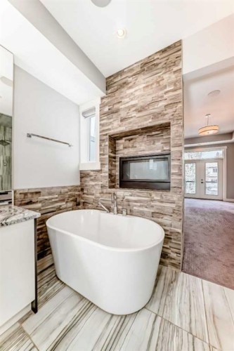 230 37 Street Nw, Calgary, AB - Indoor With Fireplace