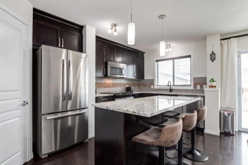 67 Elgin Meadows Park Se, Calgary, AB - Indoor Photo Showing Kitchen With Stainless Steel Kitchen With Upgraded Kitchen
