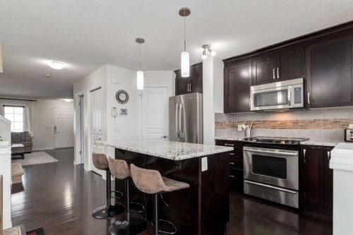 67 Elgin Meadows Park Se, Calgary, AB - Indoor Photo Showing Kitchen With Stainless Steel Kitchen With Upgraded Kitchen