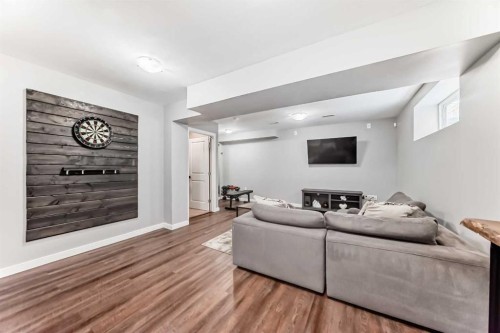 90 Evanspark Road Nw, Calgary, AB - Indoor With Fireplace