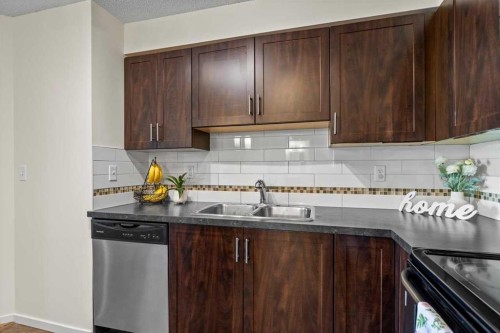 4104-279 Copperpond Common Se, Calgary, AB - Indoor Photo Showing Kitchen With Double Sink