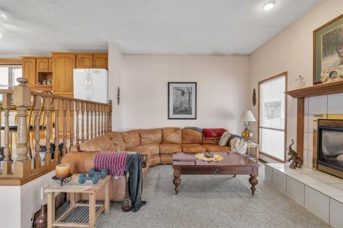 55 Midlake Place Se, Calgary, AB - Indoor Photo Showing Living Room With Fireplace
