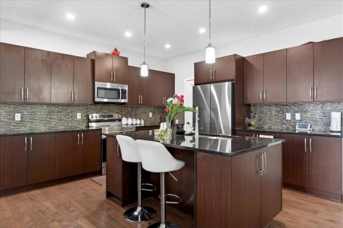 7 Redstone Park Ne, Calgary, AB - Indoor Photo Showing Kitchen With Upgraded Kitchen