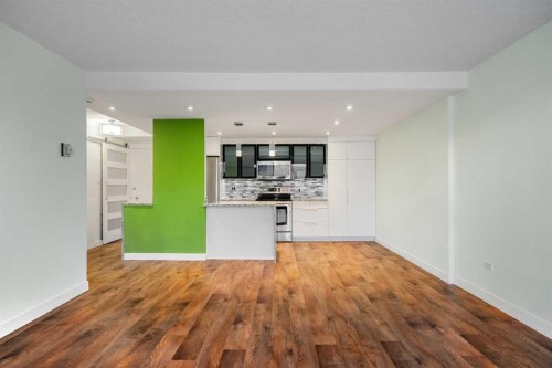 206-1027 Cameron Avenue Sw, Calgary, AB - Indoor Photo Showing Kitchen