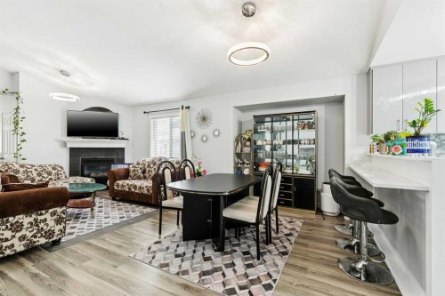 38 Canoe Square Sw, Airdrie, AB - Indoor With Fireplace