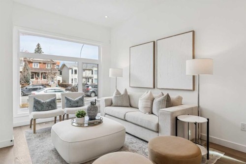 1765 7 Avenue Nw, Calgary, AB - Indoor Photo Showing Living Room