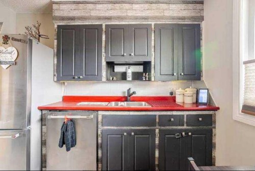 1509 38 Street Se, Calgary, AB - Indoor Photo Showing Kitchen With Double Sink