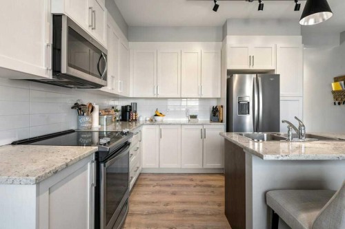 247 Sage Hill Grove Nw, Calgary, AB - Indoor Photo Showing Kitchen With Double Sink With Upgraded Kitchen