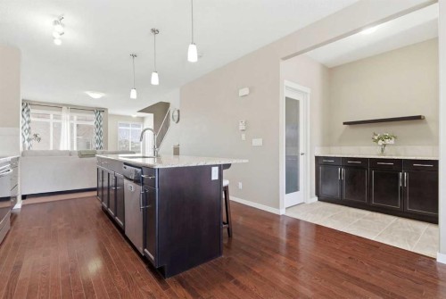 154 Cranford Park Se, Calgary, AB - Indoor Photo Showing Kitchen With Upgraded Kitchen