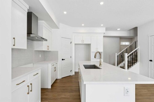 175 Herron Landing Ne, Calgary, AB - Indoor Photo Showing Kitchen With Upgraded Kitchen