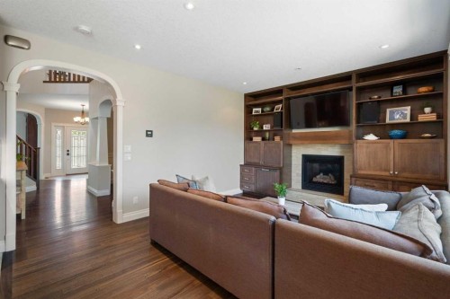 1914 Broadview Road Nw, Calgary, AB - Indoor Photo Showing Living Room With Fireplace