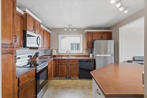 165 Macewan Glen Drive Nw, Calgary, AB - Indoor Photo Showing Kitchen With Double Sink
