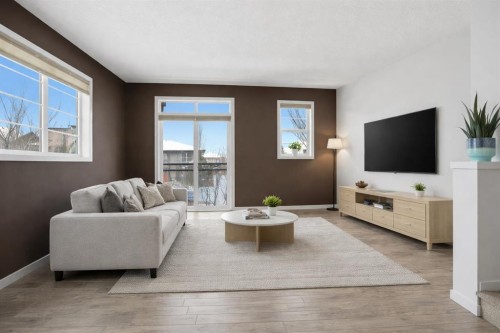 349 Walden Drive Se, Calgary, AB - Indoor Photo Showing Living Room
