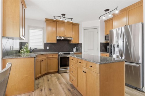 329 Douglas Ridge Circle Se, Calgary, AB - Indoor Photo Showing Kitchen With Stainless Steel Kitchen
