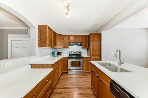 31 Coventry Road Ne, Calgary, AB - Indoor Photo Showing Kitchen With Double Sink