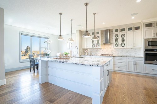 321 Kinniburgh Cove, Chestermere, AB - Indoor Photo Showing Kitchen With Upgraded Kitchen