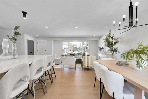 928 Lake Twintree Crescent Se, Calgary, AB - Indoor Photo Showing Dining Room