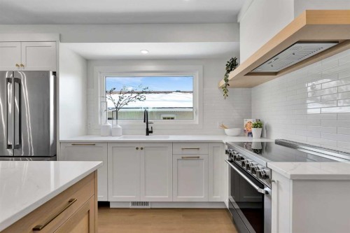 928 Lake Twintree Crescent Se, Calgary, AB - Indoor Photo Showing Kitchen With Upgraded Kitchen
