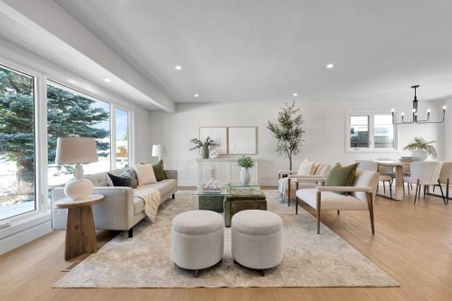 928 Lake Twintree Crescent Se, Calgary, AB - Indoor Photo Showing Living Room