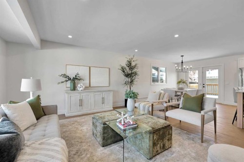 928 Lake Twintree Crescent Se, Calgary, AB - Indoor Photo Showing Living Room