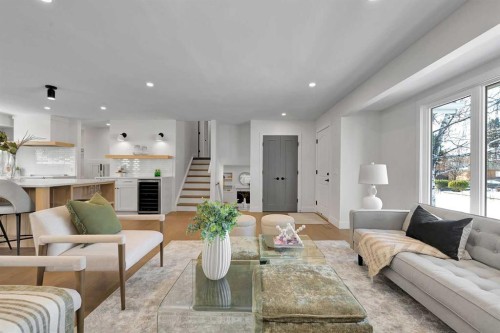 928 Lake Twintree Crescent Se, Calgary, AB - Indoor Photo Showing Living Room