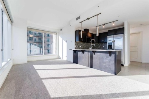602-1320 1 Street Se, Calgary, AB - Indoor Photo Showing Kitchen