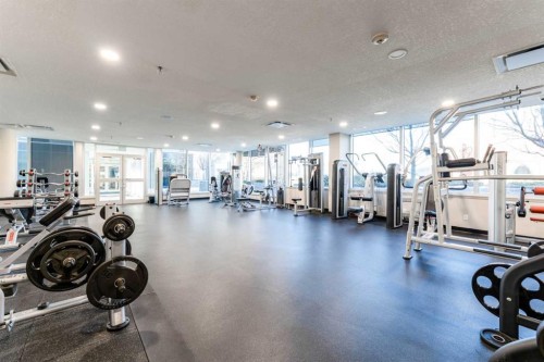 602-1320 1 Street Se, Calgary, AB - Indoor Photo Showing Gym Room