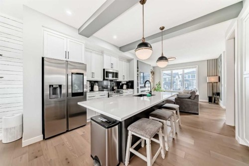 29 Precedence Glen, Cochrane, AB - Indoor Photo Showing Kitchen With Upgraded Kitchen