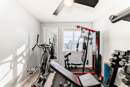 29 Precedence Glen, Cochrane, AB - Indoor Photo Showing Gym Room