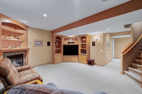 151 Arbour Vista Road Nw, Calgary, AB - Indoor With Fireplace