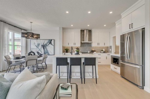 142 Belmont Passage Sw, Calgary, AB - Indoor Photo Showing Kitchen With Upgraded Kitchen