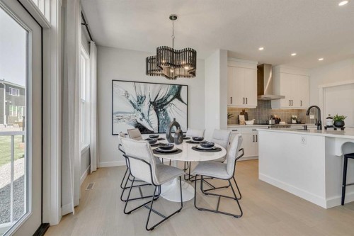 142 Belmont Passage Sw, Calgary, AB - Indoor Photo Showing Dining Room