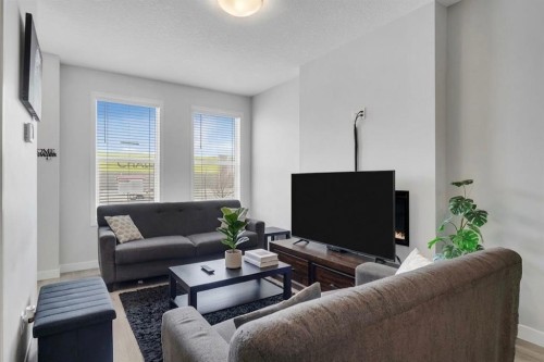 1162 Cornerstone Boulevard Ne, Calgary, AB - Indoor Photo Showing Living Room