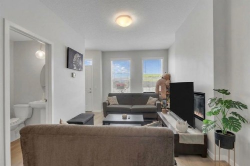 1162 Cornerstone Boulevard Ne, Calgary, AB - Indoor Photo Showing Living Room