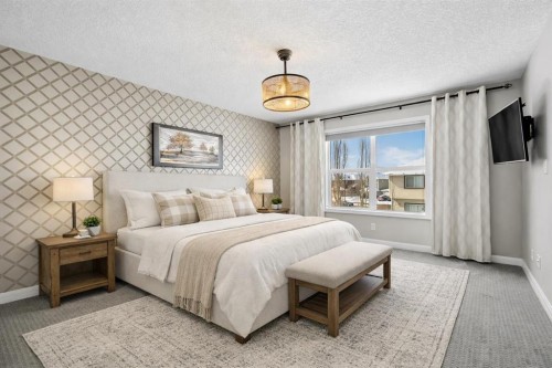 54 Auburn Crest Way Se, Calgary, AB - Indoor Photo Showing Bedroom