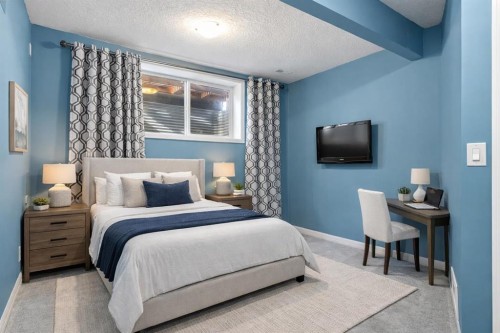 54 Auburn Crest Way Se, Calgary, AB - Indoor Photo Showing Bedroom
