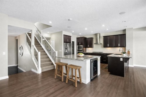 54 Auburn Crest Way Se, Calgary, AB - Indoor Photo Showing Kitchen With Upgraded Kitchen