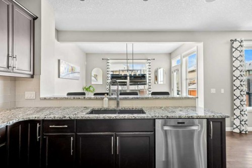 54 Auburn Crest Way Se, Calgary, AB - Indoor Photo Showing Kitchen With Upgraded Kitchen