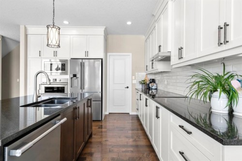 55 Cranarch Terrace Se, Calgary, AB - Indoor Photo Showing Kitchen With Double Sink With Upgraded Kitchen