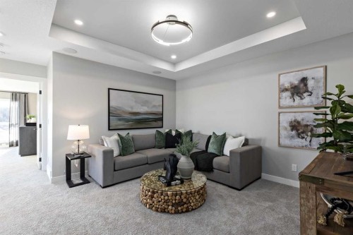 134 Belmont Passage Sw, Calgary, AB - Indoor Photo Showing Living Room