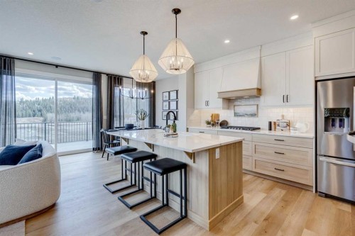 134 Belmont Passage Sw, Calgary, AB - Indoor Photo Showing Kitchen With Upgraded Kitchen