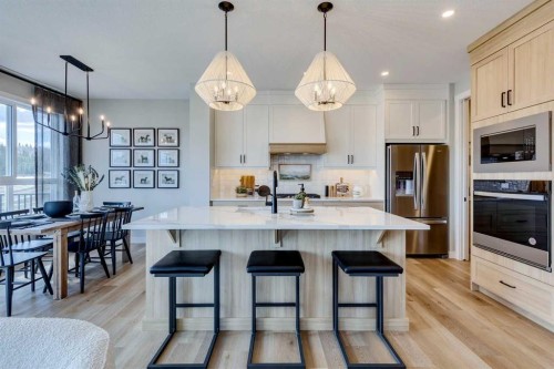 134 Belmont Passage Sw, Calgary, AB - Indoor Photo Showing Kitchen With Upgraded Kitchen