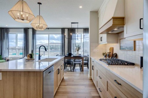 134 Belmont Passage Sw, Calgary, AB - Indoor Photo Showing Kitchen With Upgraded Kitchen
