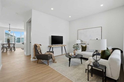 45 Wild Rose Way Se, Calgary, AB - Indoor Photo Showing Living Room